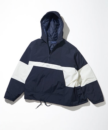 Panel Border Insulated Pullover Jacket/パネル ボーダー インサレーティッド プルオーバージャケット<br>