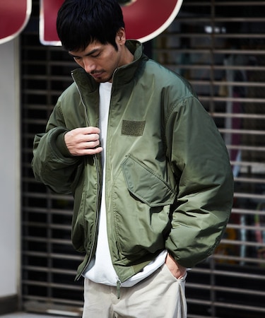 中綿 ミリタリーブルゾン/フライトジャケット