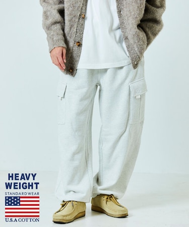 HEAVY WEIGHT ヘビーウェイト スウェットカーゴパンツ/リラックスフィット/USAコットン