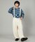 限定展開 ゆうたろう×FREAK'S STORE ワイドシルエット サスペンダー付き オーバーパンツ