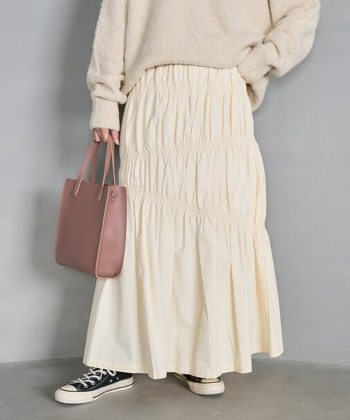 アシメ ギャザースカート