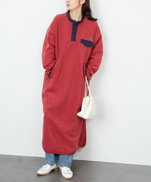 限定展開 FREAK'S OUTDOORS サイドジップ フリース ワンピース