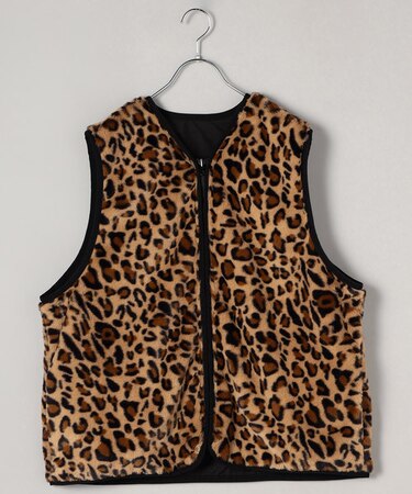 限定展開 ANIMAL FAKE FUR VEST / アニマルフェイクファーベスト / リバーシブル / 23A-BSN361-MM