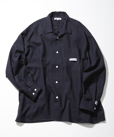 Saxony Chain Stitch Open Collar Shirt