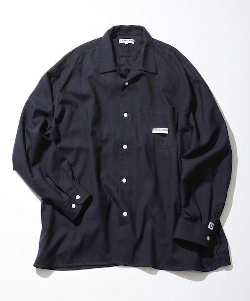 Saxony Chain Stitch Open Collar Shirt