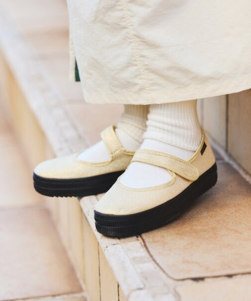 別注 メリージェーン フラットシューズ ラメ