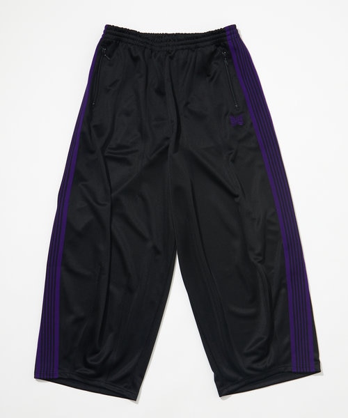 別注 H.D.TrackPant PolySmooth Black×Purple/ヒザデル トラックパンツ