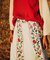 インドフラワー刺繍切り替えスカート