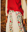 インドフラワー刺繍切り替えスカート