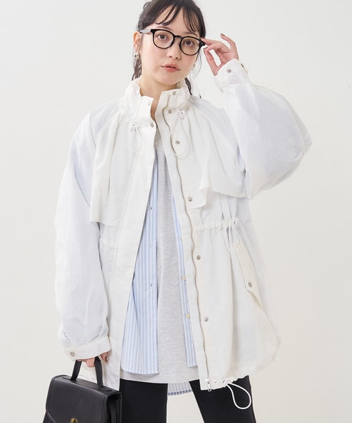 ナイロンドローコードショートコート｜フリークスストアの通販｜&mall