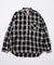 ハーフジップ オンブレチェック シャツ L/S