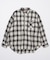 ハーフジップ オンブレチェック シャツ L/S