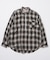 ハーフジップ オンブレチェック シャツ L/S