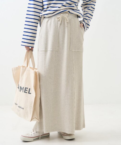 ダメージ ワッフル スカート