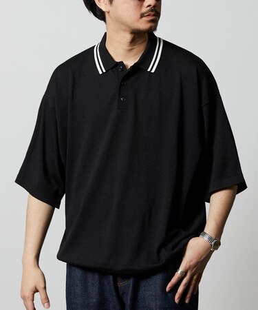 限定展開 リラックスフィット ニットポロシャツ