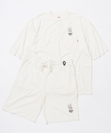 SAUVENIR×にぼしら/別注 SAUVENIR SHIRASU KANNAIGI パイル セットアップ/館内着 しらす ショートスリーブ