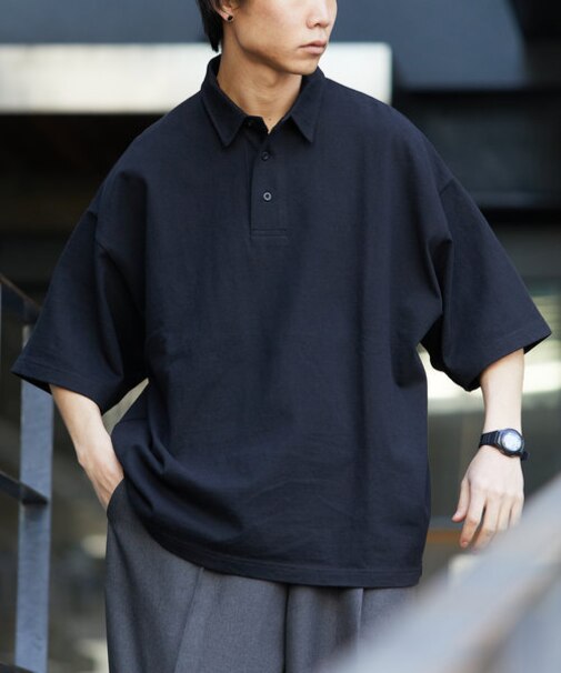 9オンス Heavyweight ビッグシルエット ヘビーウェイト ポロシャツ / オーバーサイズポロ 【限定展開】