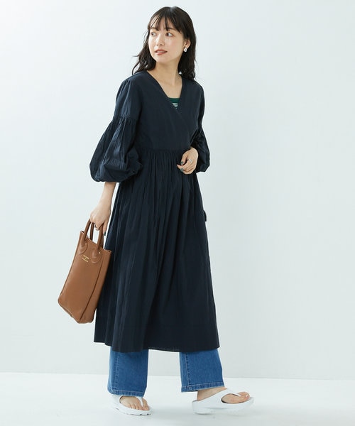 CAXULワンピース インドボイル カシュクールワンピース/ラップワンピース｜フリークス