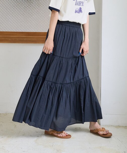 インド ティアードマキシスカート