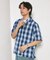 NEW LOOSE FIT OMBRE CHECK SHIRT SS