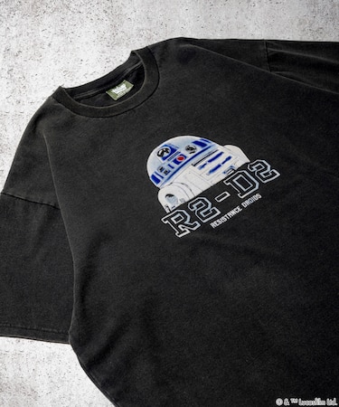 STARWARS/スターウォーズ R2-D2 フロッキープリント ショートスリーブT 