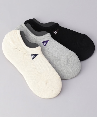 ペナント刺繍ロゴ スニーカーインソックス/セット/191-3680