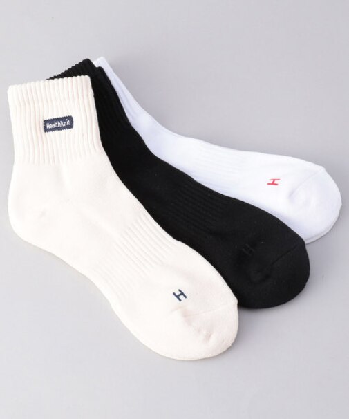 ボックスロゴ 刺繍 クウォーターソックス/191-3693