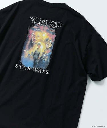 限定展開 STAR WARS Episode1/スターウォーズ 別注 ビッグシルエット バックプリント クルーネックTシャツ