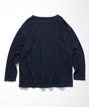 Boat Neck French Terry Long Sleeve Tee