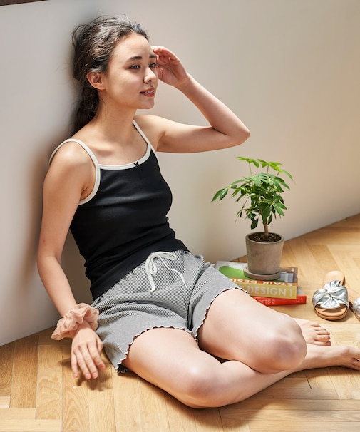 別注 リボンキャミソール ショートパンツセットアップ