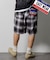 T/R CHECK EASY SHORTS PANT/テトロン チェック イージー ショートパンツ/ショーツ/リラックスフィット