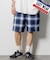 T/R CHECK EASY SHORTS PANT/テトロン チェック イージー ショートパンツ/ショーツ/リラックスフィット