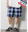 T/R CHECK EASY SHORTS PANT/テトロン チェック イージー ショートパンツ/ショーツ/リラックスフィット