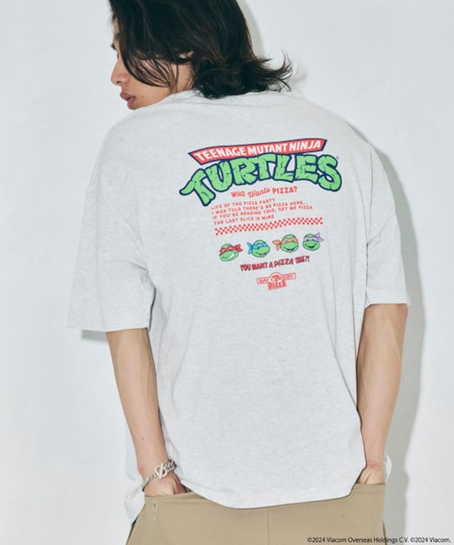限定展開 TEENAGE MUTANT NINJA TURTLES/ミュータント タートルズ 別注 ビッグシルエット バックプリント クルーネックTシャツ