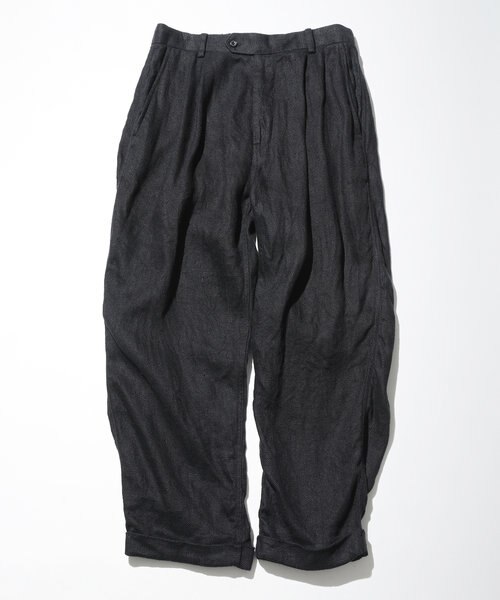vital pure linen roped tuck pants リネンパンツ Linen 1 Tuck Pants/リネン 1タック パンツ｜フリークスストアの通販