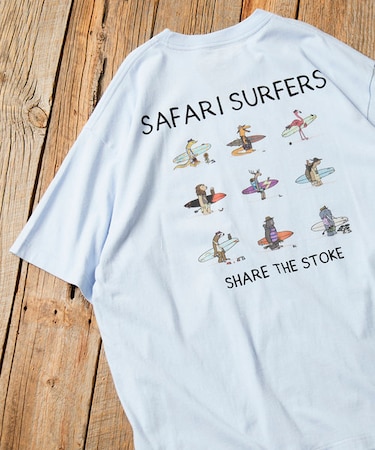 Safari Surfers Tee/サファリ サーファーズ Tシャツ/バックプリント/リラックスフィット