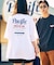 限定展開 Pacific DRIVE-IN×FREAK'S STORE/パシフィックドライブイン 別注 ビッグシルエット バックプリント クルーネックTシャツ