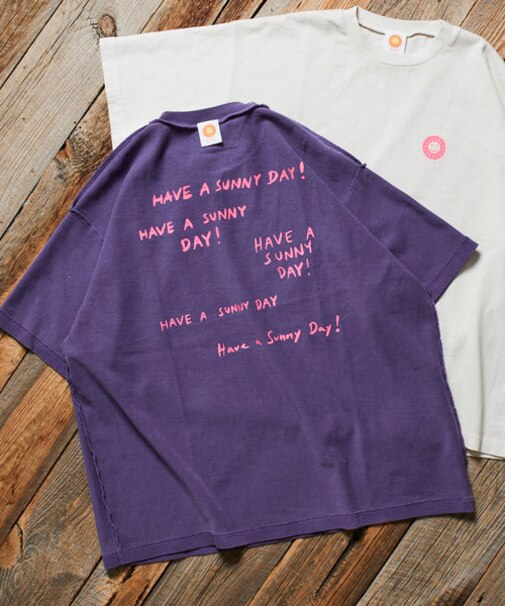 Insideout　Sunny Day Neon Tee/インサイドアウト サニーデイ ネオンTシャツ/リバーシブル/リラックスフィット