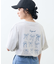 リボン バックプリントTシャツ/刺繍Tシャツ