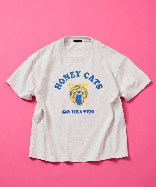 限定展開 キッズ タイガープリント クルーネック Tシャツ / KIDS Honey