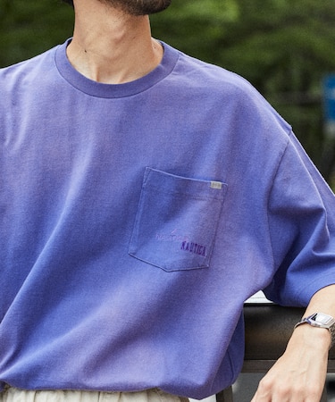 Garment Dyed Hidden Logo S/S PKT Tee
