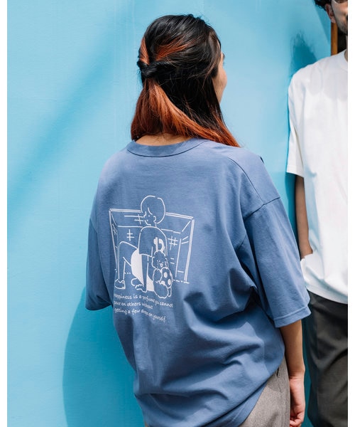 STONE ☆VIP価格ロゴ プリント クルーネック T シャツ 別注 フットボール バックプリント クルーネック ポケットT