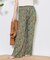 プリント イージーパンツ/リネンレーヨンイージーパンツ/総柄パンツ