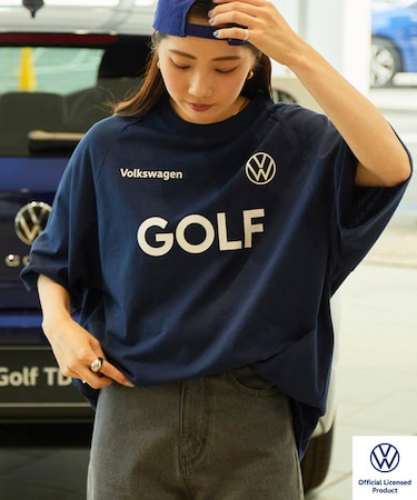 限定展開 Volkswagen×FREAK'S STORE/フォルクスワーゲン 別注 ビッグシルエット ゲームシャツ クルーネックTEE/GOLF