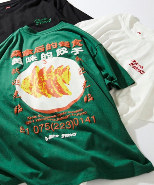 別注 サ飯Tee 餃子湯/クルーネック Tシャツ