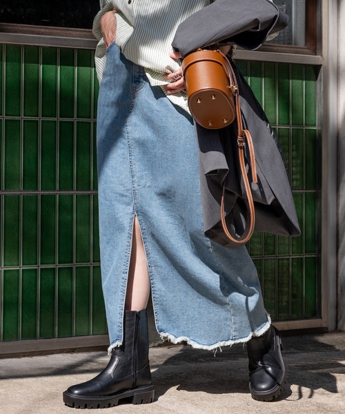 コズミックワンダー　うろこ　デニム　スカート　パッチワーク コズミックワンダー うろこ デニム スカート パッチワーク