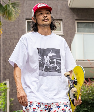HOSOI PHOTO S/S TEE モノクロ