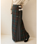 Combination Fashion Maxi Kilt/コンビネーション ファッション マキシ キルト/チェック ロングスカート