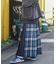 Combination Fashion Maxi Kilt/コンビネーション ファッション マキシ キルト/チェック ロングスカート