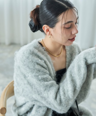 ブークレシャギーカーディガン